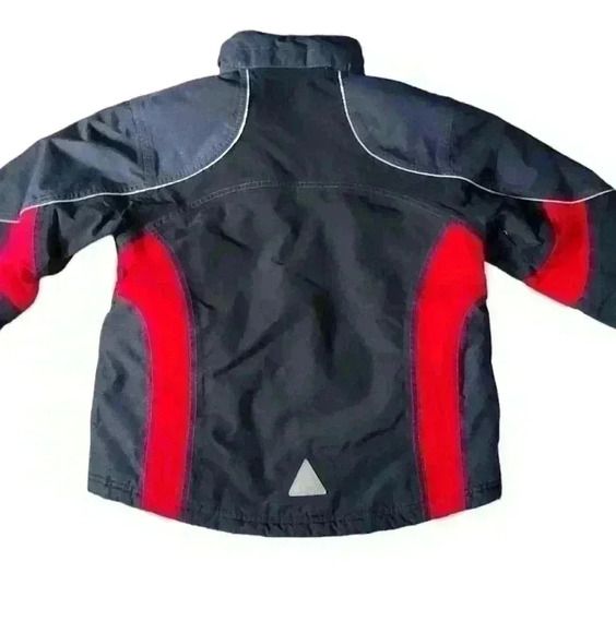 L.L. Bean red and black thinsulated heavy jacket - Picture 2 of 12